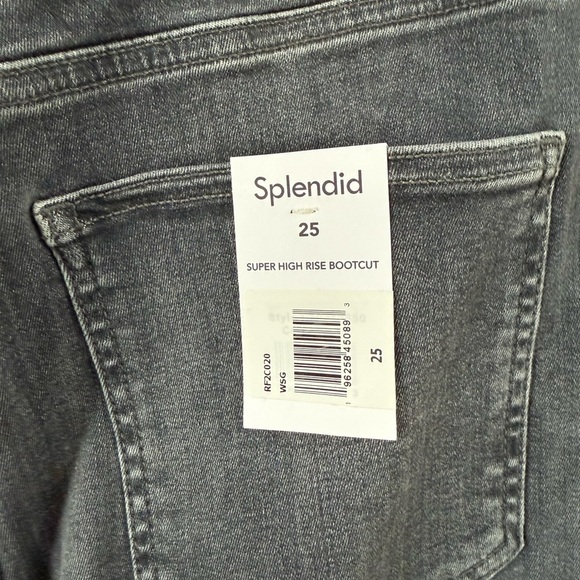 NWT Splendid Women's Super High-Rise Bootcut Jeans - Dark Grey - Picture 6 of 6